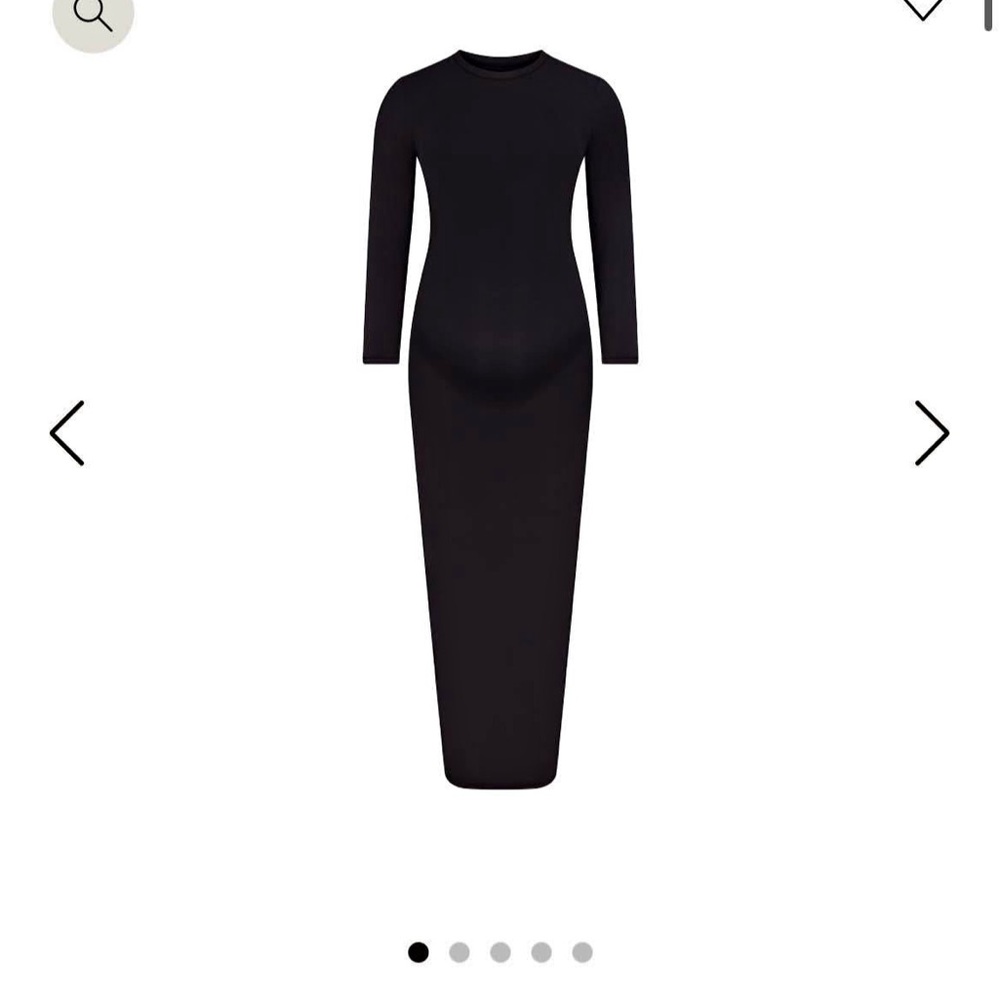 SKIMS Maternity Black Maxi Dress